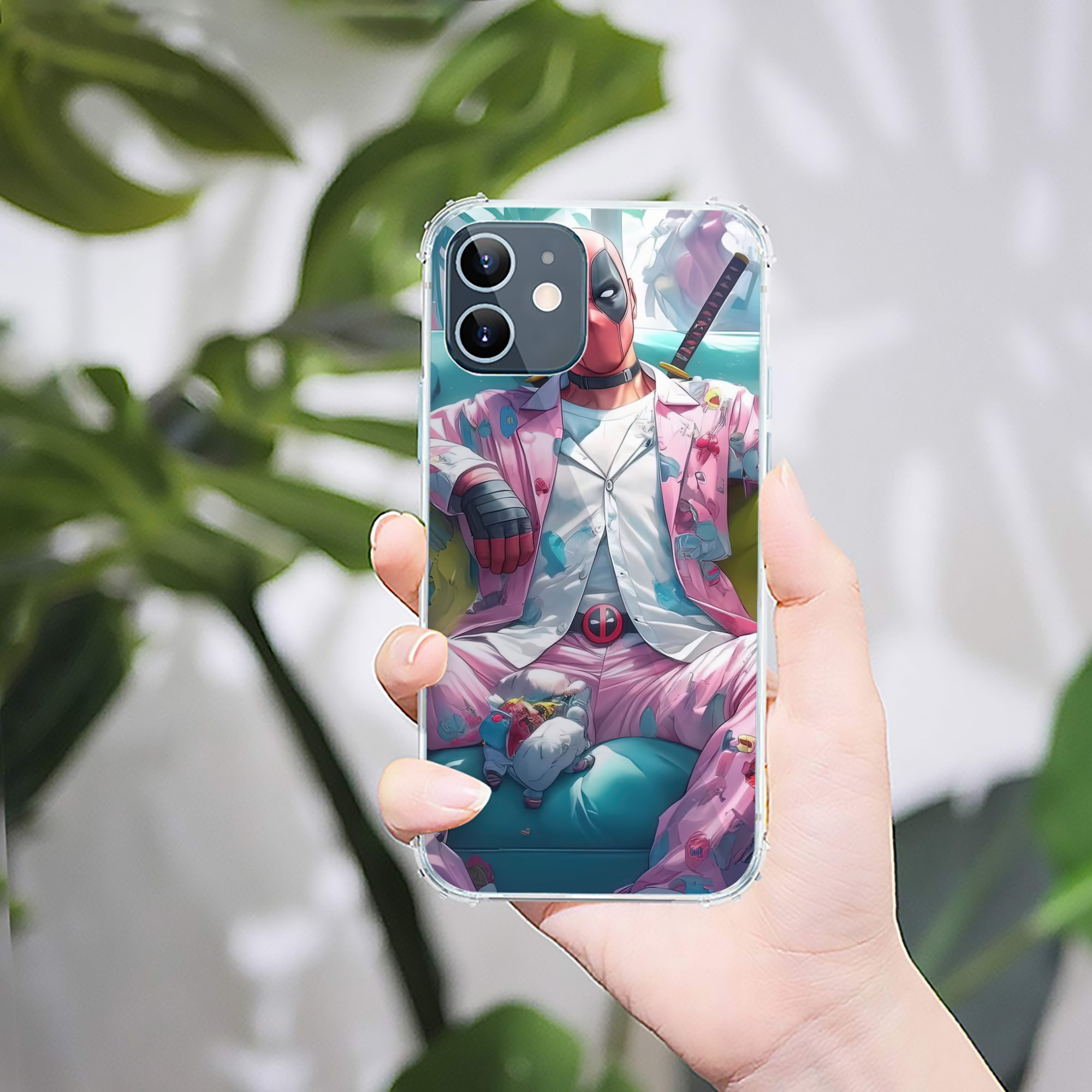 （画像用） Deadpool デッドプール 【iPhone 12シリーズ対応】透明スマホケース（クリアソフトケース）